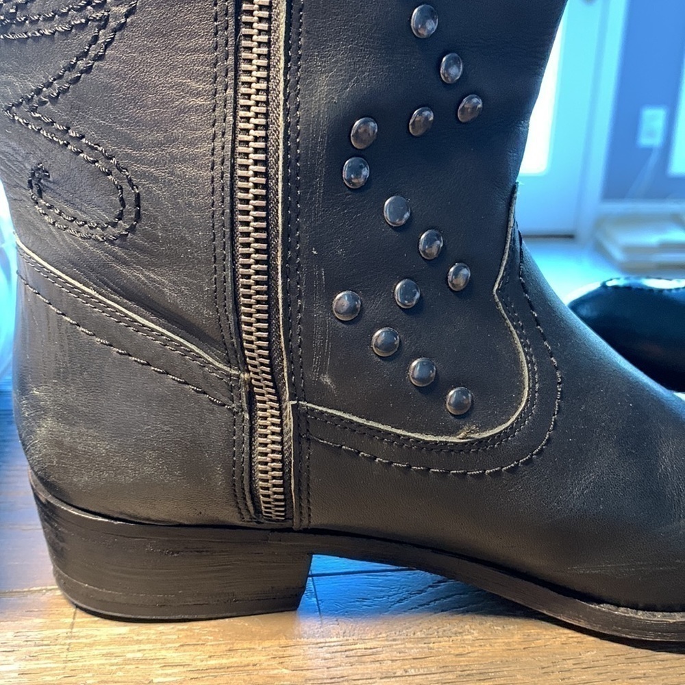 MIA Limited Edition Western Style Studded Black Rocker Cowgirl Boots - Picture 6 of 11